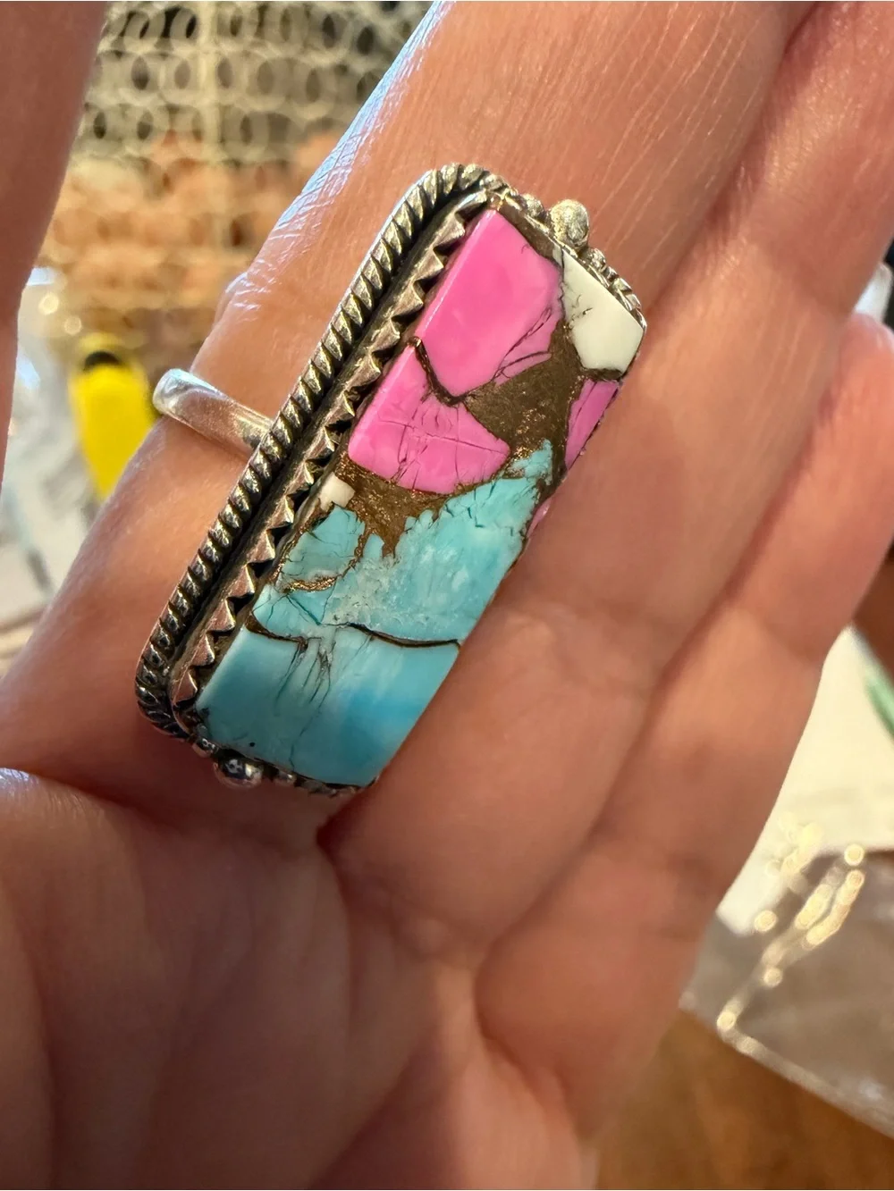 Sterling Silver Cotton Candy 925 Size 8 New Ring Gift